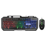 Everest KM-G88 X-DRIFTER Siyah Usb Gökkuşağı Zemin Aydınlatmalı Gaming Oyuncu Klavye + Mouse Set