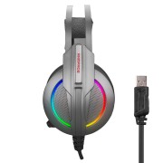 Rampage RM-K6 STARK Siyah USB 7.1 Version RGB Rainbow Illumunated Oyuncu Mikrofonlu Kulaklık