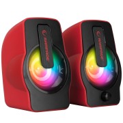 Rampage RMS-G7 FALSETTO 2.0 6 Watt RGB Ledli Yeşil Multimedia Gaming USB Speaker