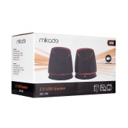 Mikado MD-158 2.0 Siyah/Kırmızı USB Speaker