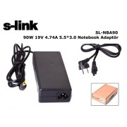 S-link SL-NBA90 90W 19V 4.74A 5.5*3.0 Samsung Notebook Standart Adaptör