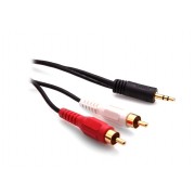 S-link SLX-857 1.5m 3.5mm/M To 2*RCA/M Ses Kablosu